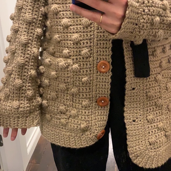 Bobble knit button up cardigan - Picture 3 of 3